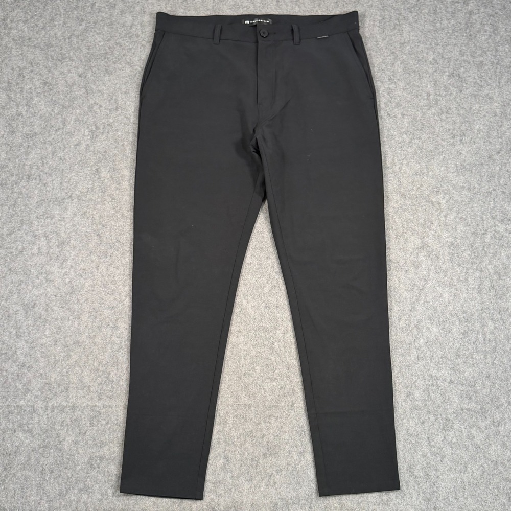 Travis Mathew Black Stretch Open To Close Tech Chino Pants Men's Size 36x31